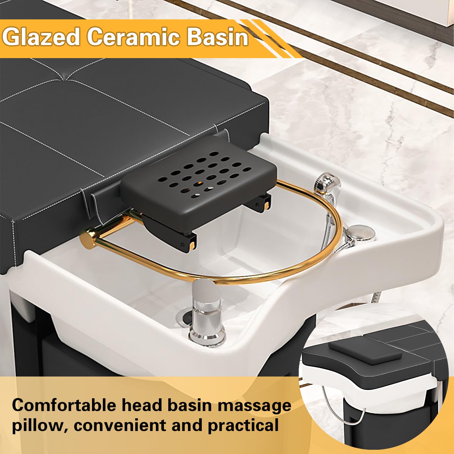 Amazon.co.jp: DHYBDZ 電気水循環ヘッドセラピーベッド、ヘッドスパ